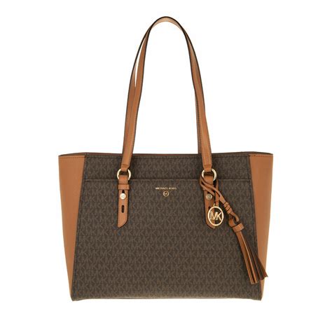 michael kors tz tote brown|michael kors handbags dark brown.